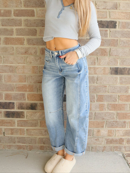 Risen Barrel Jeans